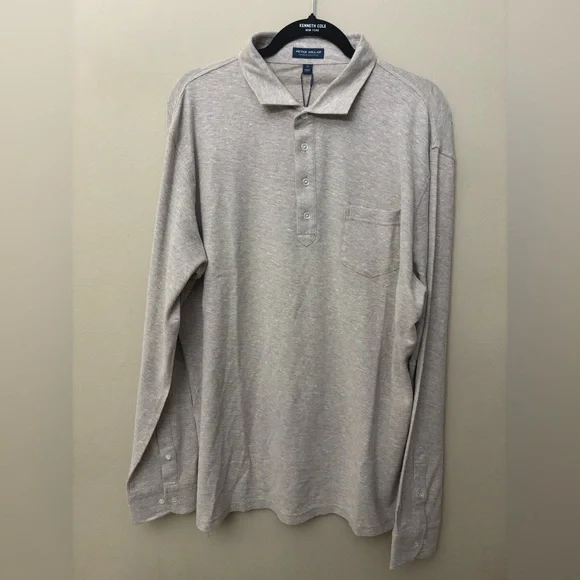 Peter Millar Croxley Long-Sleeve Cotton And linen Polo XL Tailored Fit MSRP $225